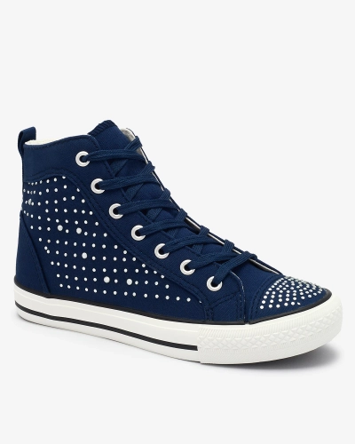 Tengerészkék magas szárú tornacipő cirkókkal Totulu- Footwear