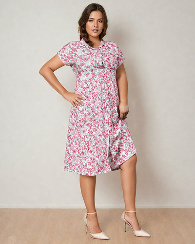 Royalfashion Női virágos midi ruha