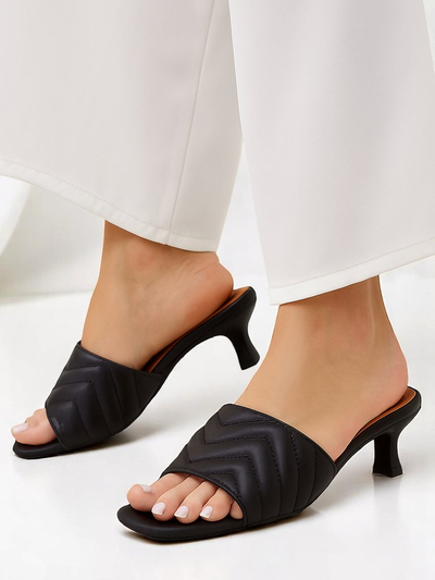 Callista Nero női szandál 5 cm-es tűsarokkal, nyári, ökológiai bőr