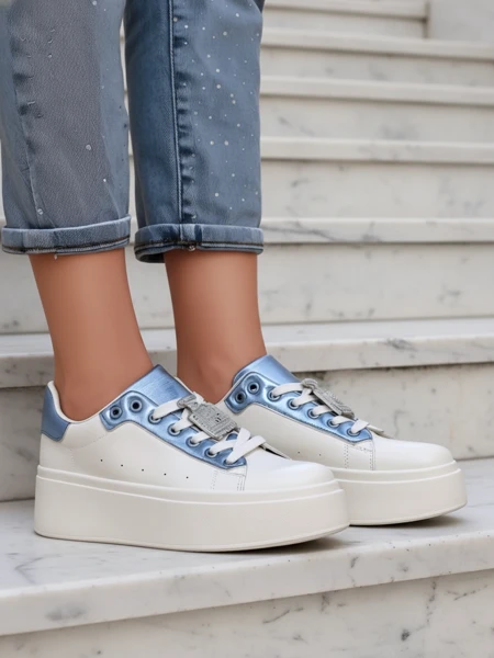 Bella Corsa Ecru Kézzel Készített Női Sneakerek