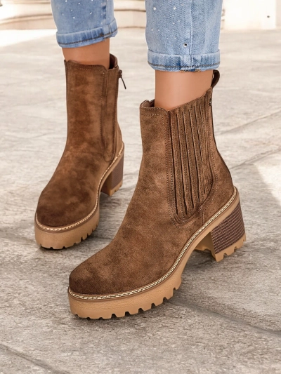 Royalfashion Eco-szövet női bokacsizma egy oszlopon Segiag