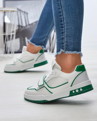 Női sportcipő fehér és zöld színben Xirrat- Footwear