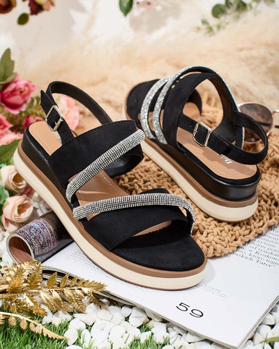 Royalfashion Női Obissa alacsony sarkú szandál