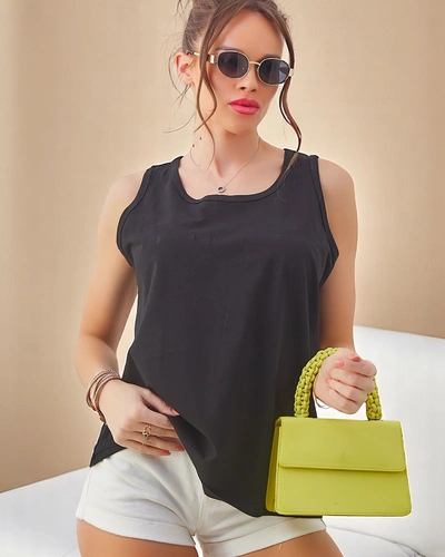 Royalfashion Női Pamut Ujjatlan Top Csipkebetéttel