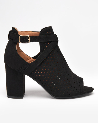 OUTLET Női fekete áttört szandál a Rilose postán - Lábbeli