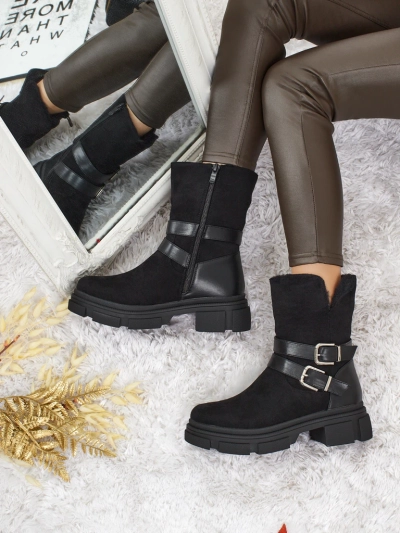 Magas szárú női öko velúr Callire bokacsizma