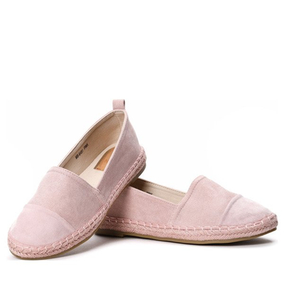 Różowe espadryle z eko-zamszu Emeni - Obuwie