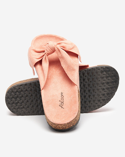 OUTLET Rózsaszín papucs Montiana masnival - Cipők