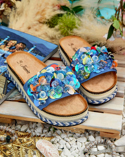 Royalfashion Női Loassa strasszos flip-flop
