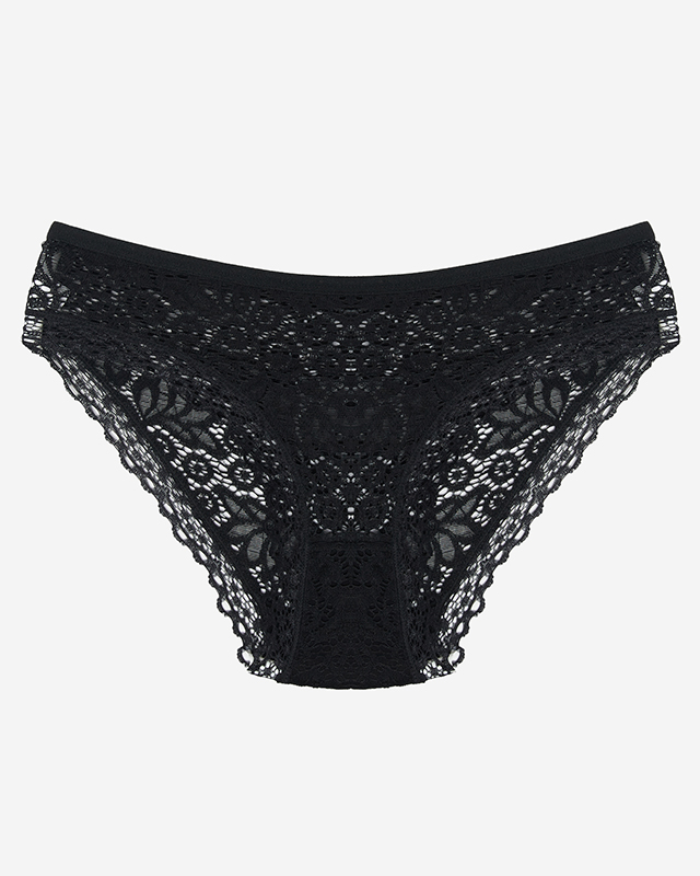 Fekete egyszínű csipkebugyi nőknek - Fehérnemű