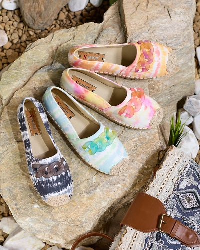 Royalfashion Fekete női espadrilles nyomott Serffio