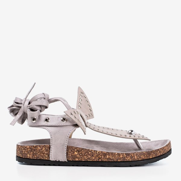 OUTLET Világosszürke Celione szandál kötött - cipő