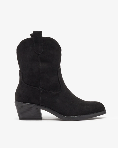 Royalfashion Fekete női szigetelt cowboy csizma Bronco