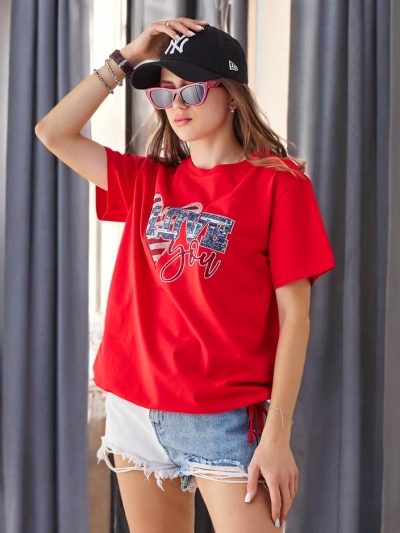 Royalfashion Női Póló LOVE strasszokkal