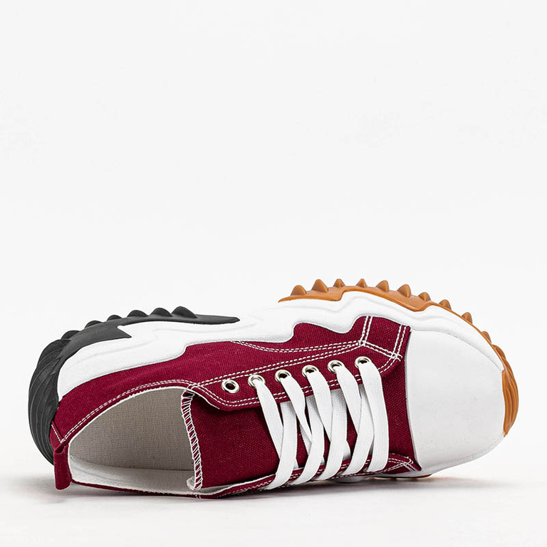 Sport bordó női cipő a'la tornacipő Wenova - Lábbeli