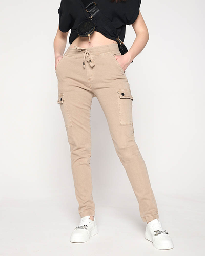 Női cargo nadrág, bézs színű - Ruházat