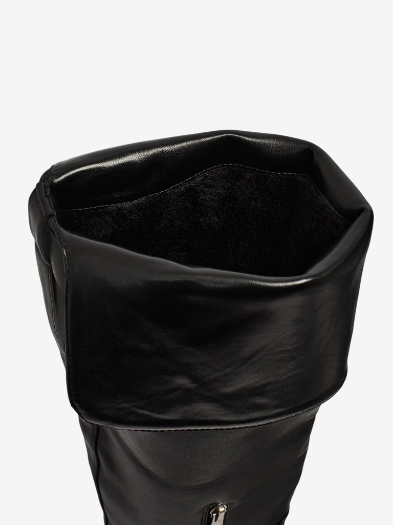 Denivra női térd fölötti eco bőr csizma