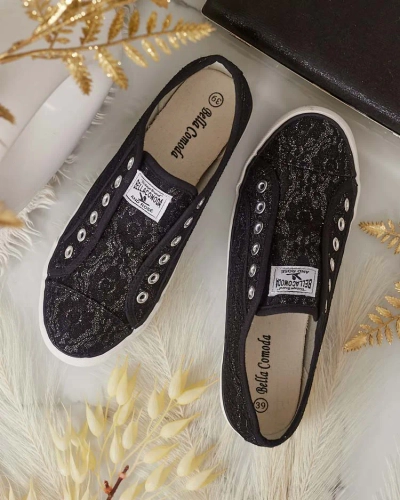 Royalfashion női Imilla brokátos tornacipő