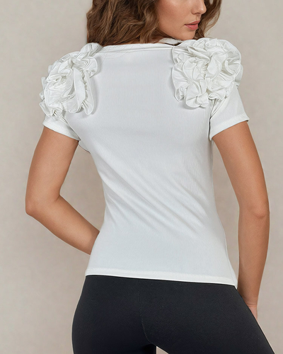 Royalfashion Fitted női bordázott blúz
