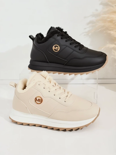 Royalfashion Melegített női tornacipő szőrmével Casot