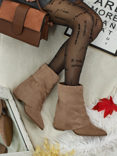 Moonly női bokacsizmák zárt szárral