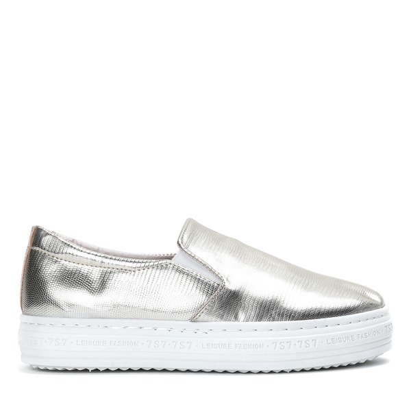 OUTLET Arany csúszás a cipőkön a Milly platformon - Lábbeli