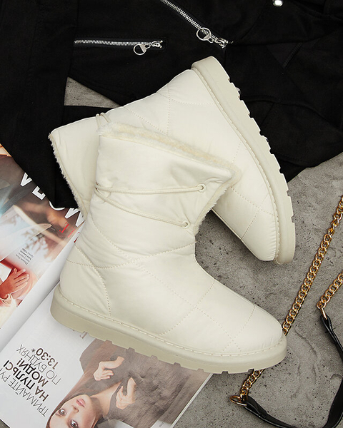 Bézs női cipő a'la hócsizma Amirfu- Lábbeli