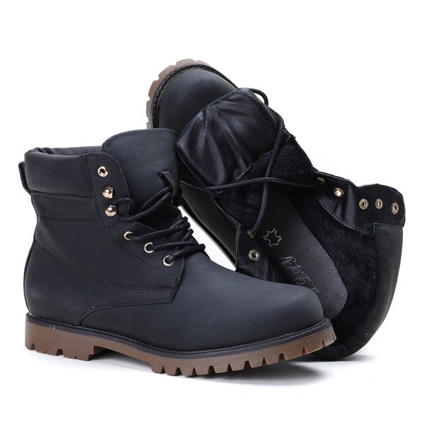 Czarne ocieplane trapery Journey- Obuwie