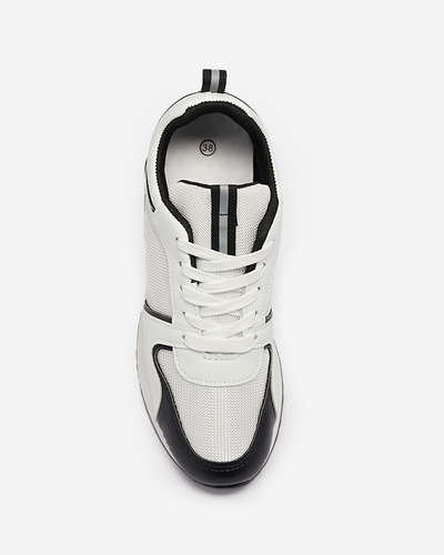 Fehér női sportcipő fekete Ruby betétekkel - Cipő