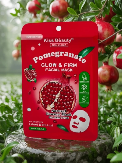 Gránátalmás arcmaszk fátyolban - ragyogóvá és feszessé teszi a bőrt