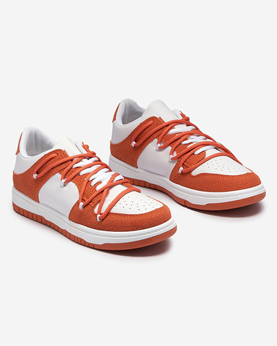 Royalfashion Női sportcipő fehér és narancssárga színben Riloxi