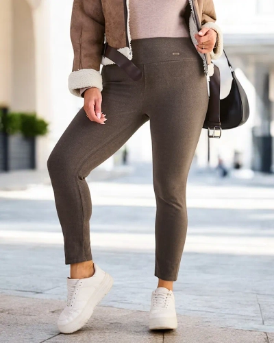 Royalfashion Pamut vastagított női leggings NAGY MÉRET