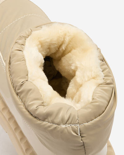 Royalfashion Női csúszós hócsizma világosbarna színben Ireda