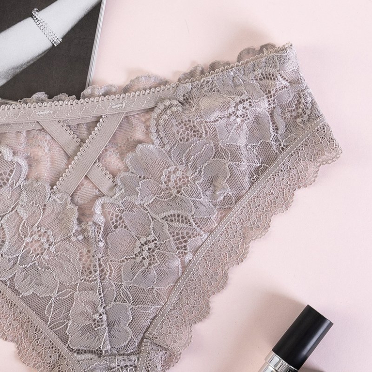 Női szürke csipkebugyi - Fehérnemű