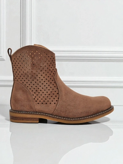 Royalfashion Női áttört bokacsizma Toffas