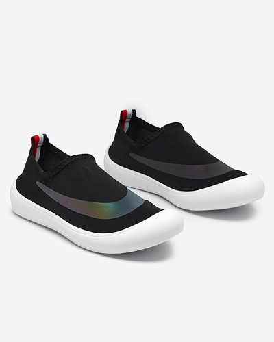 OUTLET Fekete női bebújós tornacipő Lerick - Lábbeli