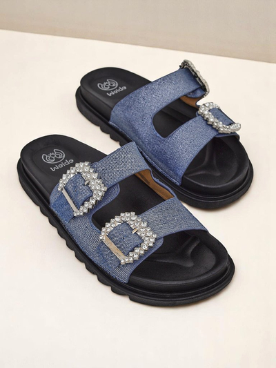 Royalfashion női papucsok csatokkal Mrs Aurora