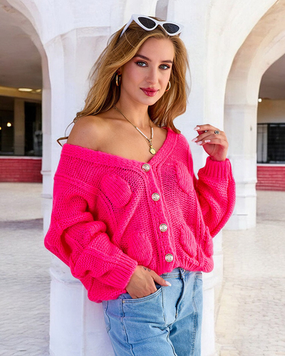 Royalfashion Női kötött pulóver gombokkal