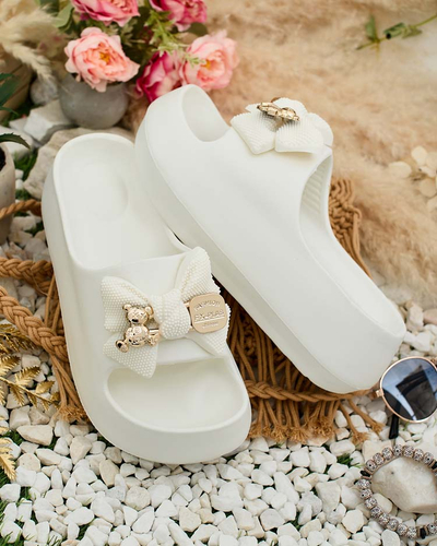 Royalfashion Női gumi flip-flop díszes masnival Afeen