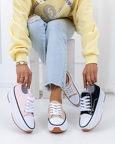 Fekete női edzőcipő a Trenicso platformon - Lábbeli