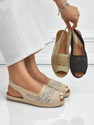 Női espadrille szandál strasszkövekkel Belle Sparkle