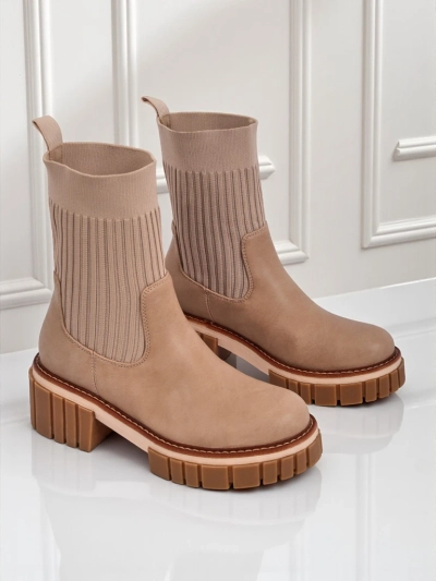 Ivy Storm női, vastag sarkú bokacsizma ökológiai bőrből