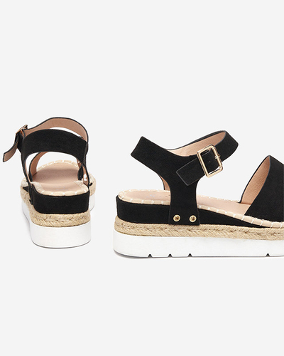 OUTLET Fekete női szandál éken Setovia - Lábbeli