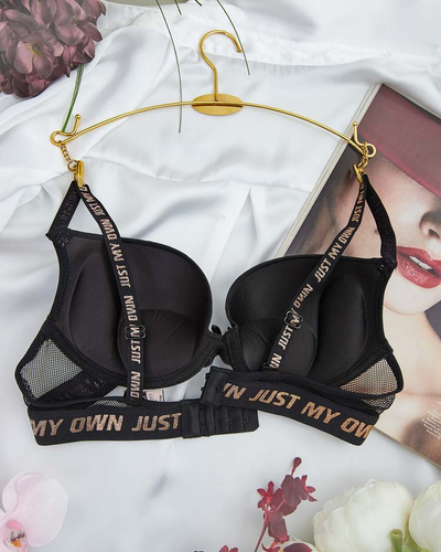Royalfashion Női melltartó feliratokkal díszítve