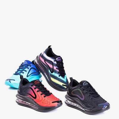 Fekete és piros férfi sportcipő Aierda átlátszó talppal - Lábbeli