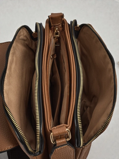 Cassiopeia világosbarna bőr elegáns női táska