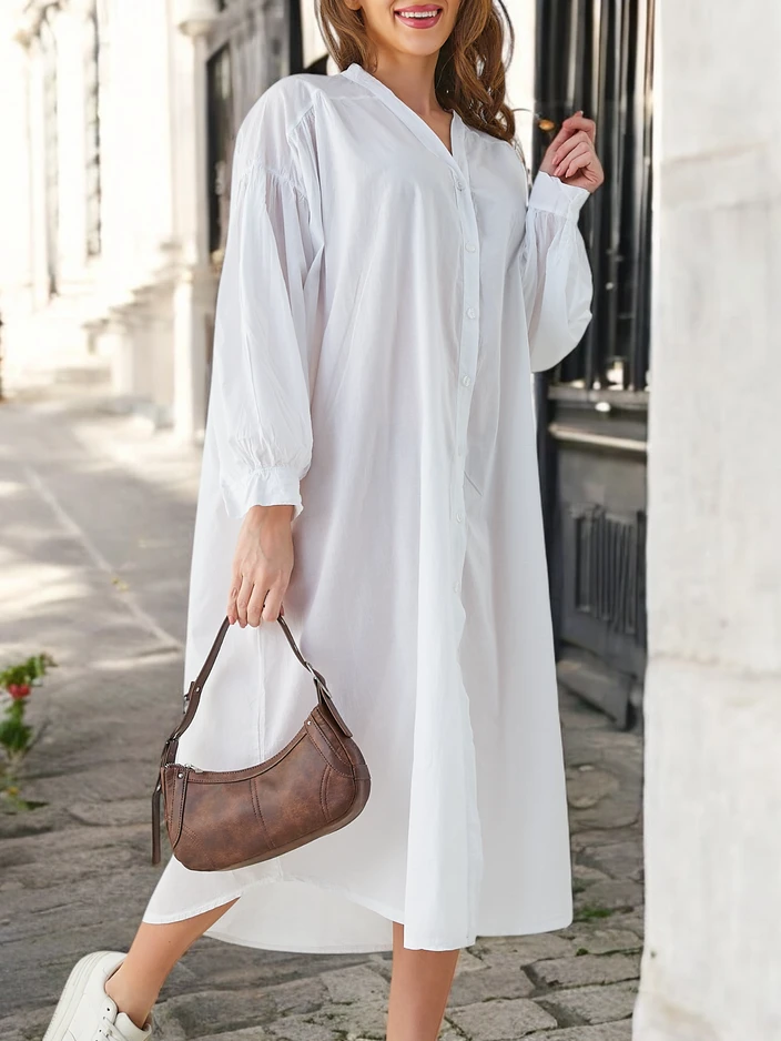 Royalfashion Pamut hosszú női ing ruha stílusban