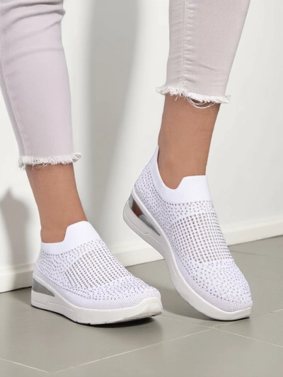 Royalfashion Slip-on női wedge sportcipők strasszokkal Qelavise