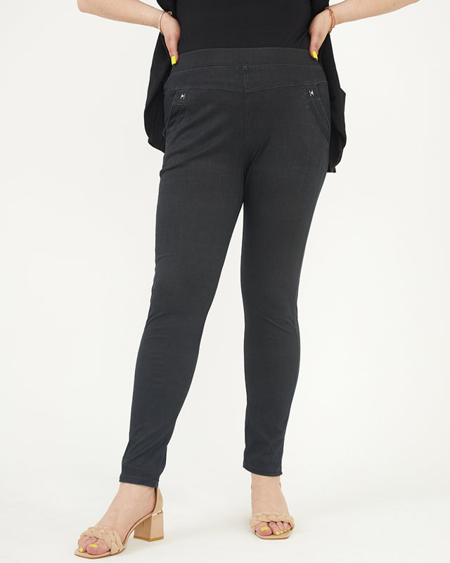 Fekete női PLUS MÉRET tregging - Ruházat