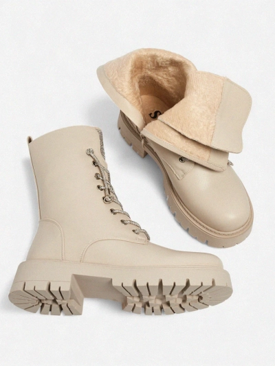 Farly női öko bőr fűzős bokacsizma